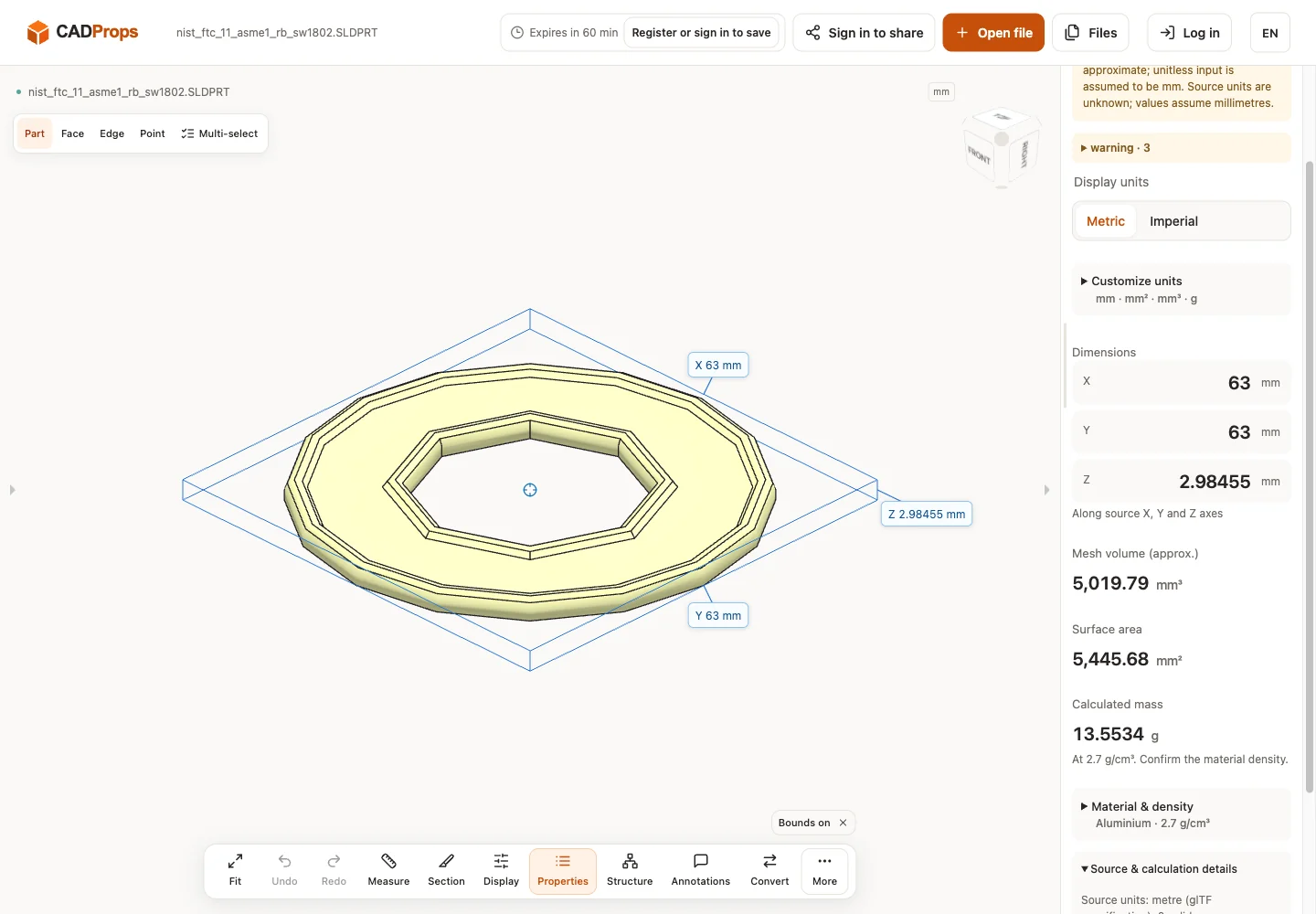 Comprobación de un archivo público: SolidWorks MBD 2018
