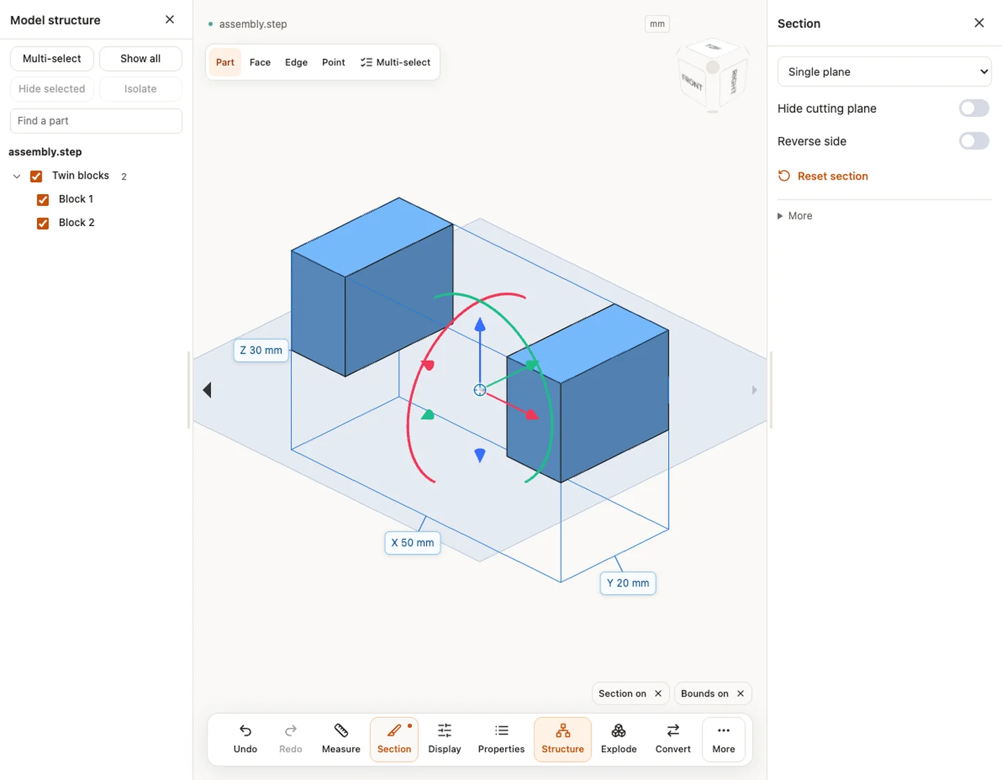 Un plano — assembly.step (STEP)