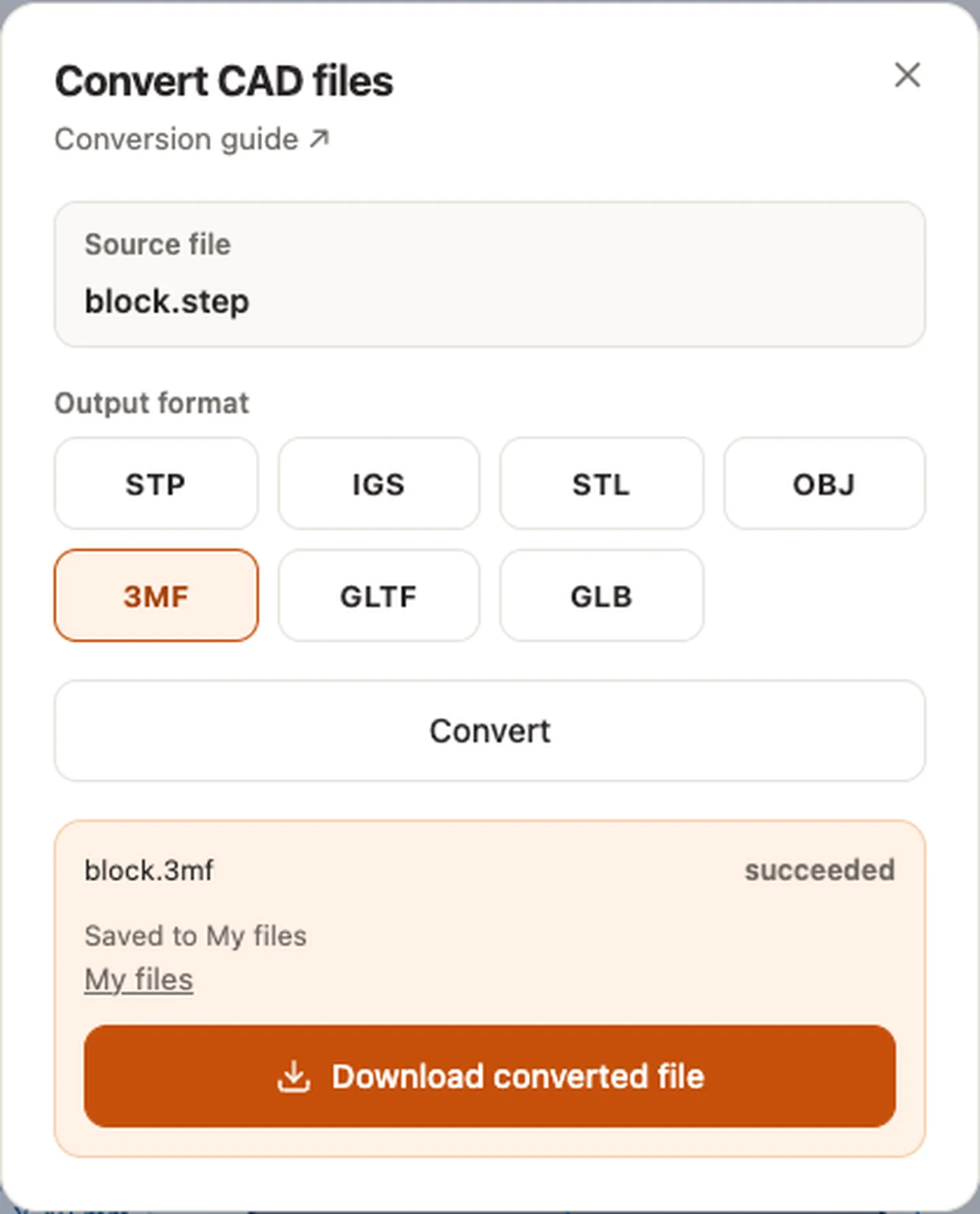 CAD-Dateien konvertieren — block.step